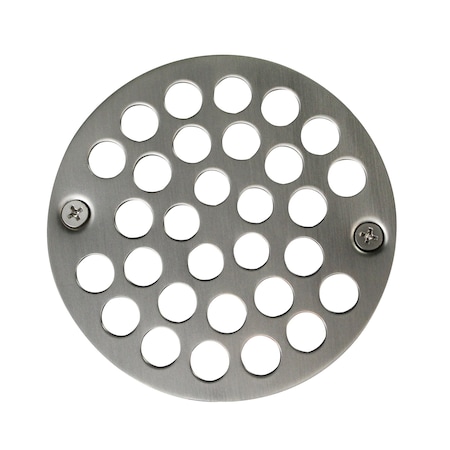 Westbrass 4" Brass Shower Drain Cover, Satin Nickel D3192-07